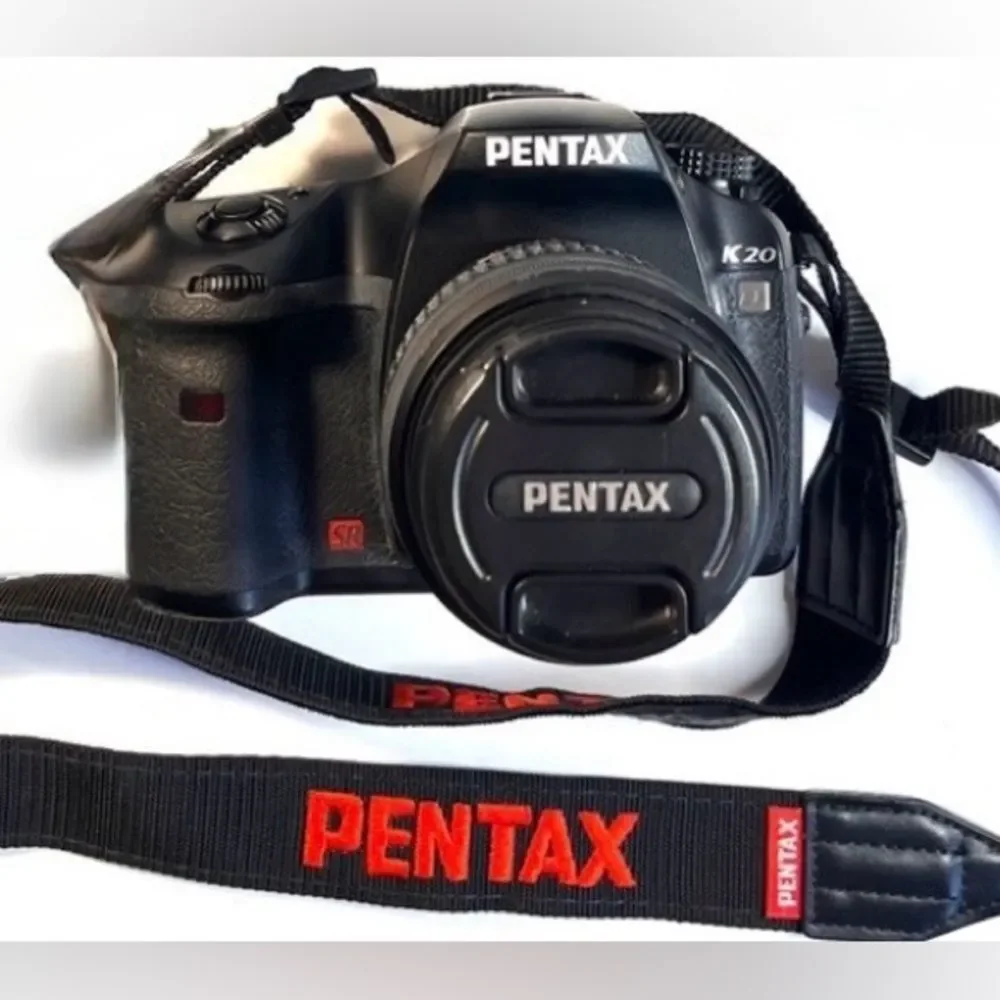 Pentax K20 Black Digital SLR Camera with Wide Angle and Telephoto Lenses